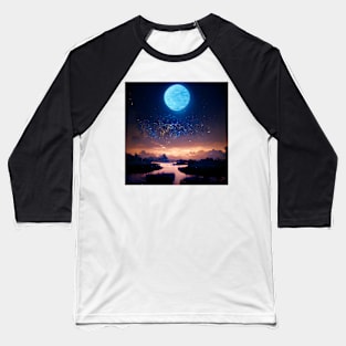 Blue Moon Skyline Baseball T-Shirt